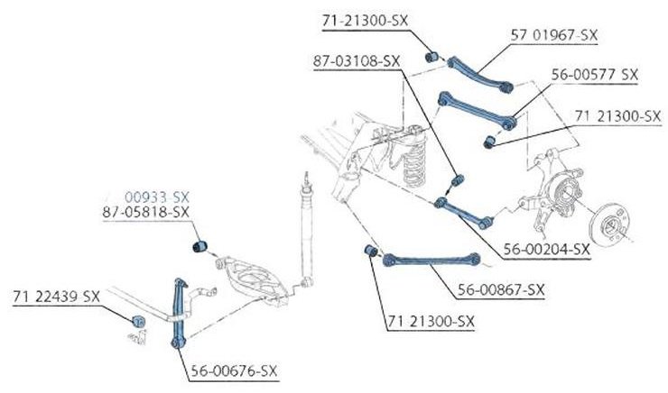 Stellox сайлентблок рычага подвески 7700933SX купить,NaN