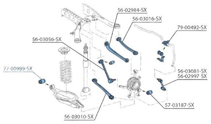 Stellox сайлентблок рычага подвески 7700989SX купить,NaN
