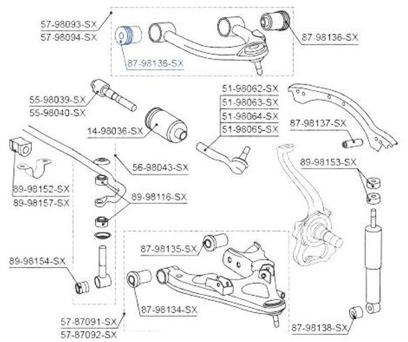 Stellox сайлентблок рычага подвески 8798136SX купить,NaN