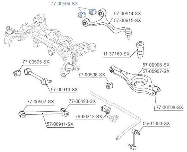 Stellox сайлентблок рычага подвески 7700504SX купить,NaN