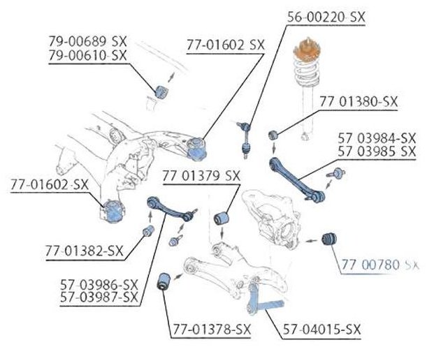 Stellox сайлентблок рычага подвески 7700780SX купить,NaN