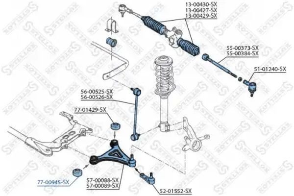 Stellox сайлентблок рычага подвески 77-00945-SX купить,NaN