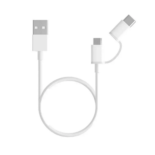 USB кабель Xiaomi Mi 2-in-1 Cable Micro USB to Type C 1m белый