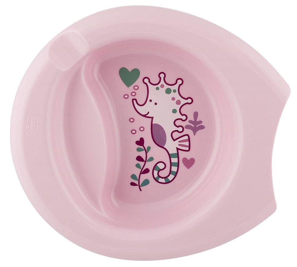 Тарелка Chicco EasyFeeding Bowl 6м+ розовая купить,NaN