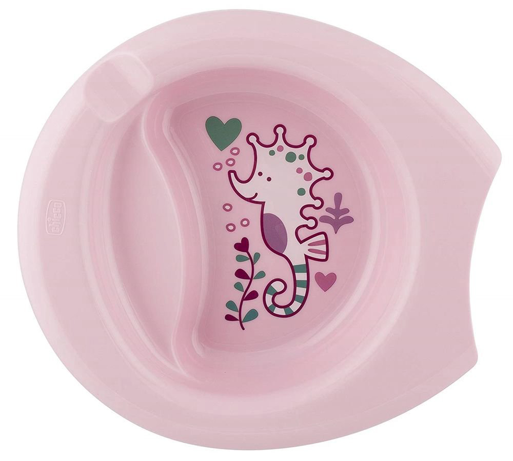 Тарелка Chicco EasyFeeding Bowl 6м+ розовая купить,NaN