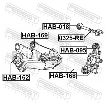 FEBEST сайлентблок HAB095 купить,NaN