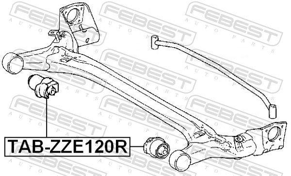 FEBEST сайлентблок TAB-ZZE120R купить,NaN