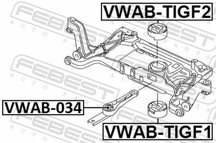 FEBEST сайлентблок VWAB-TIGF1 купить,NaN