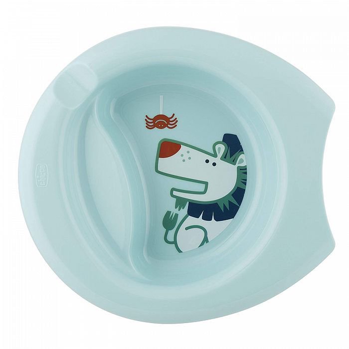 Тарелка Chicco EasyFeeding Bowl 6м+ голубая купить,NaN