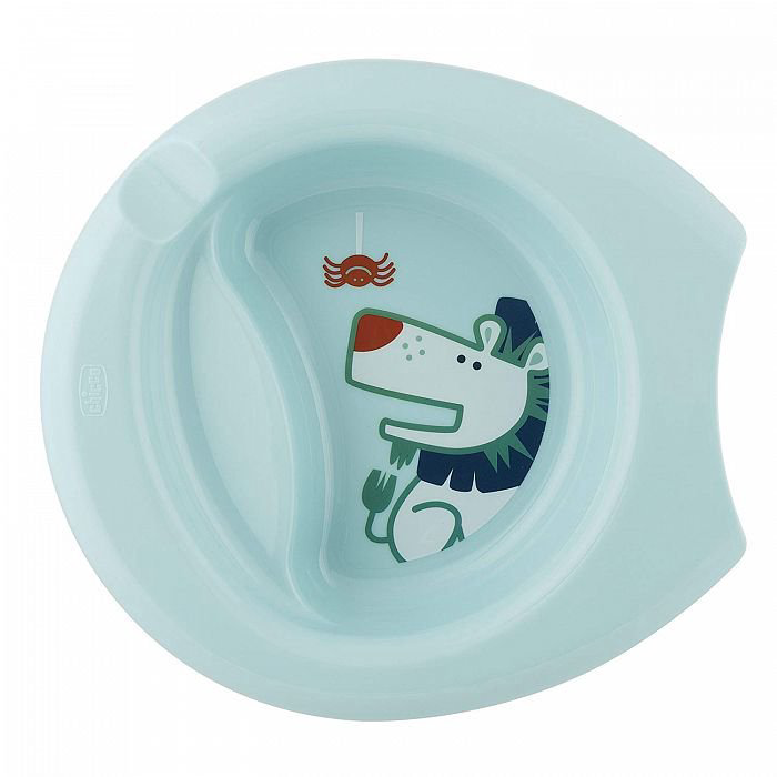 Тарелка Chicco EasyFeeding Bowl 6м+ голубая купить,NaN