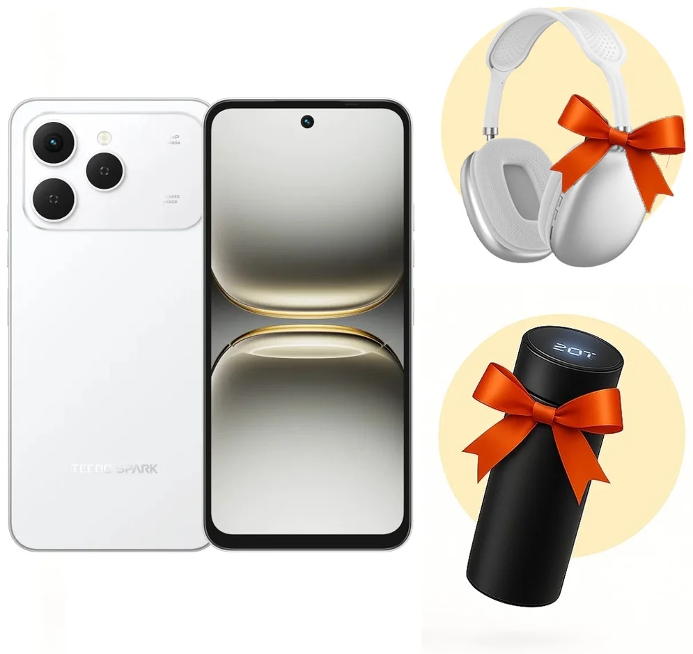 Смартфон Tecno Spark 40 8/256Gb Veil White + подарок купить,NaN