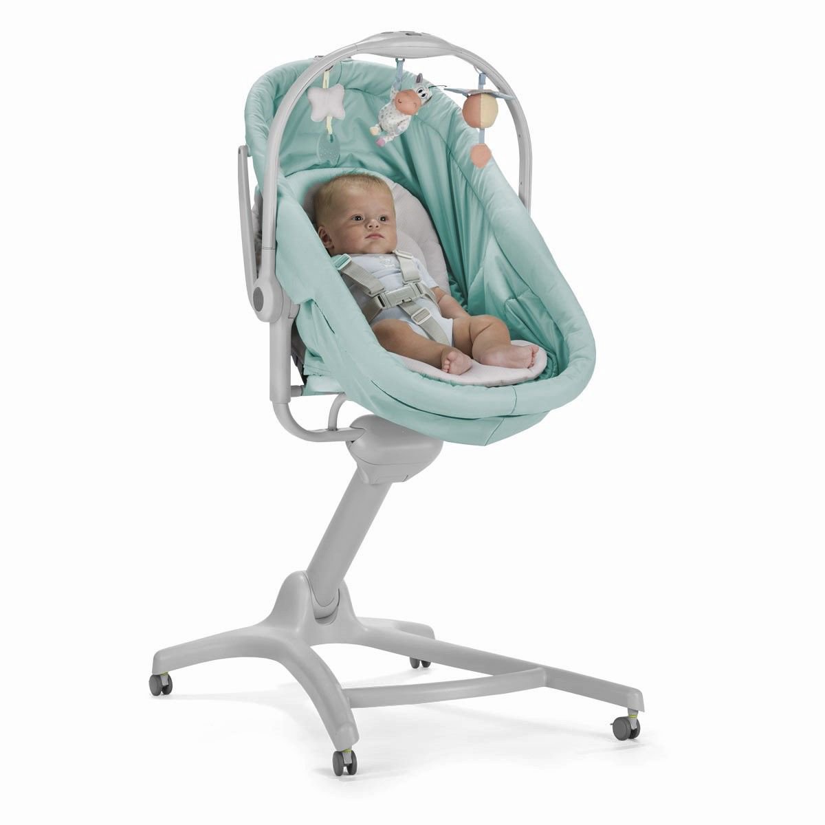 Кроватка-стульчик Chicco Baby Hug 4 в 1 Aquarelle голубая купить,NaN
