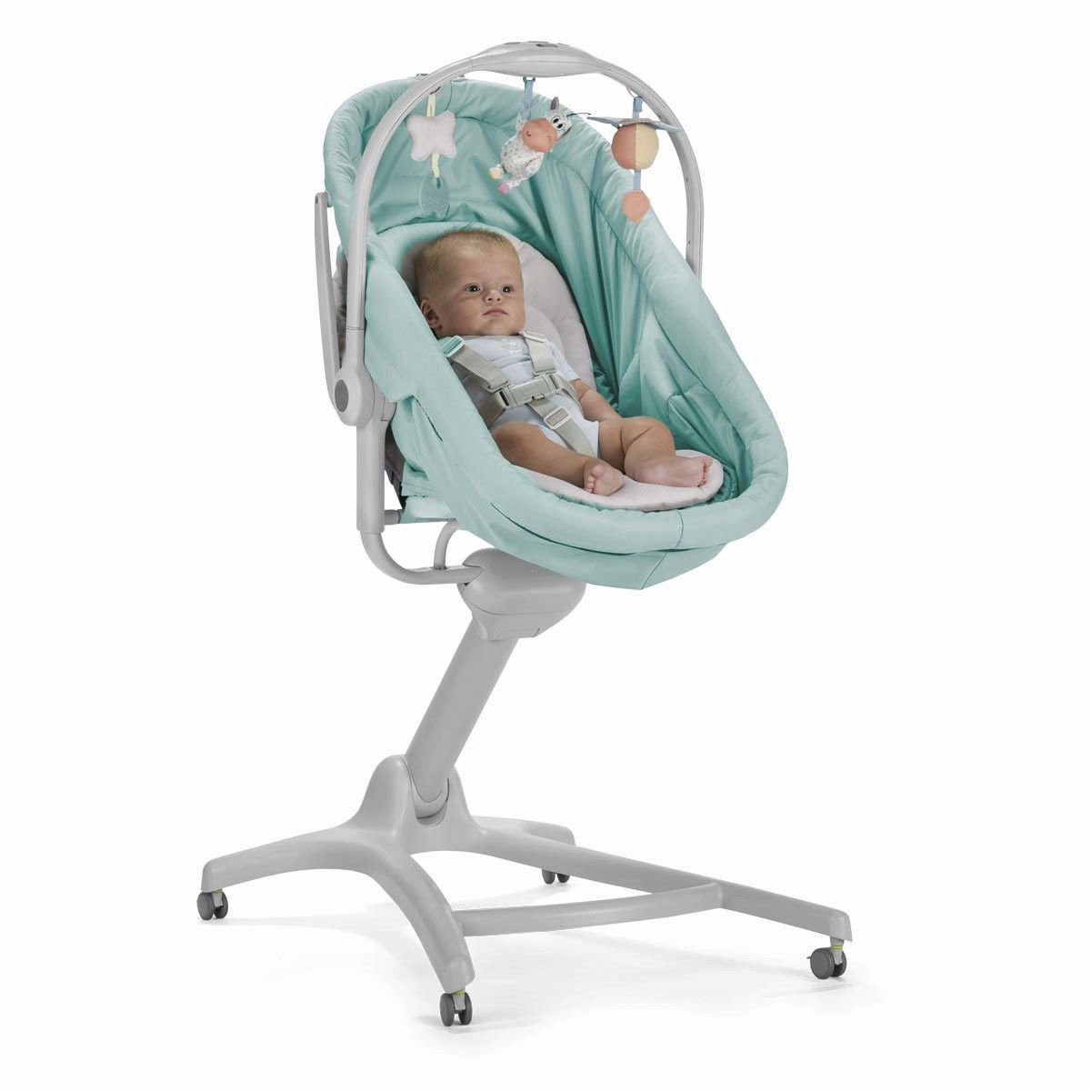Кроватка-стульчик Chicco Baby Hug 4 в 1 Aquarelle голубая купить,NaN