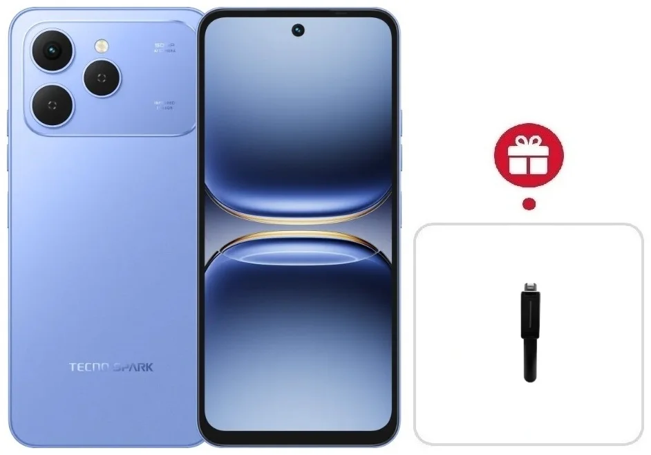 Смартфон Tecno Spark 40 8/256Gb Mirage Blue + подарок купить,NaN