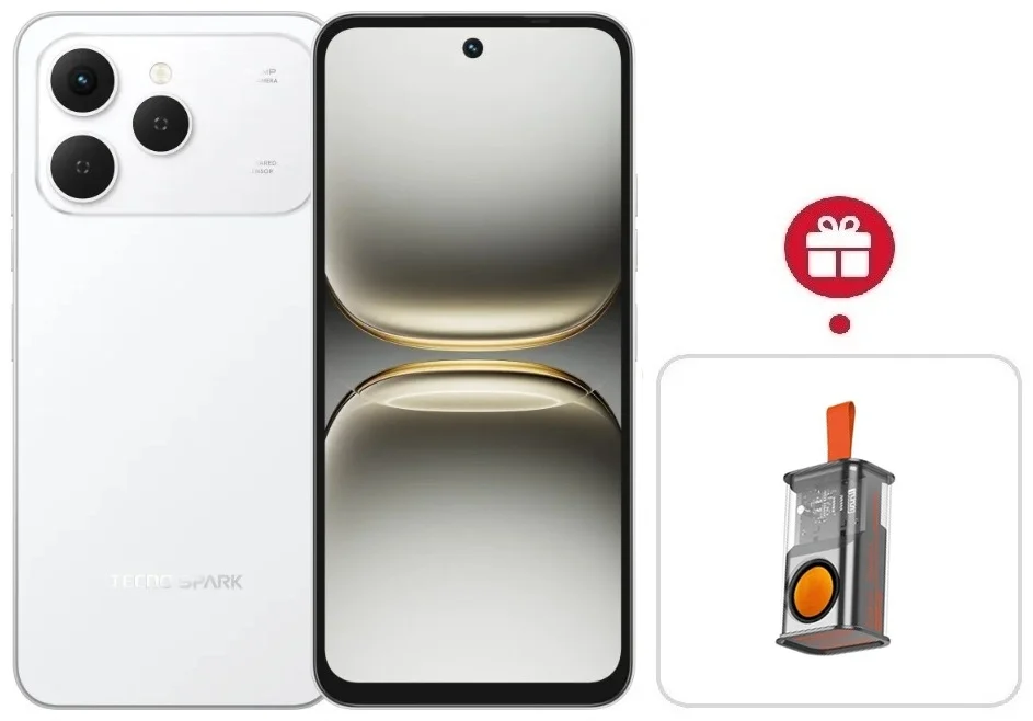 Смартфон Tecno Spark 40 8/256Gb Veil White + подарок купить,NaN