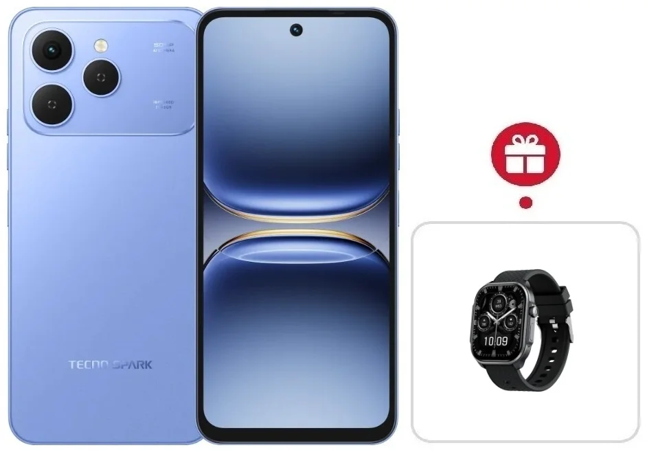 Смартфон Tecno Spark 40 8/256Gb Mirage Blue + подарок купить,NaN