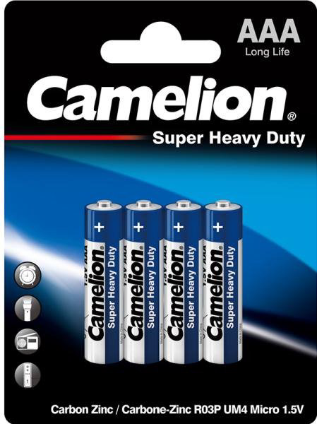 Батарейки Camelion Super Heavy Duty R03P-BP4B 4шт
