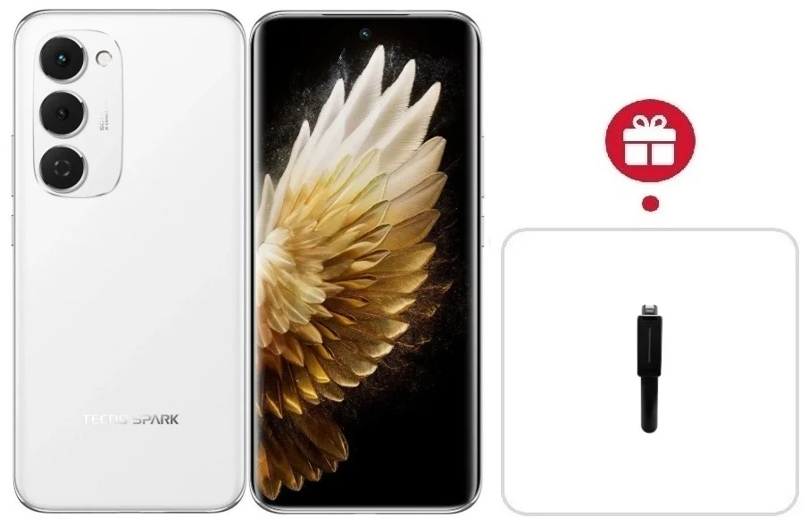 Смартфон Tecno Spark 40 Pro+ 8/256Gb Aurora White + подарок купить,NaN