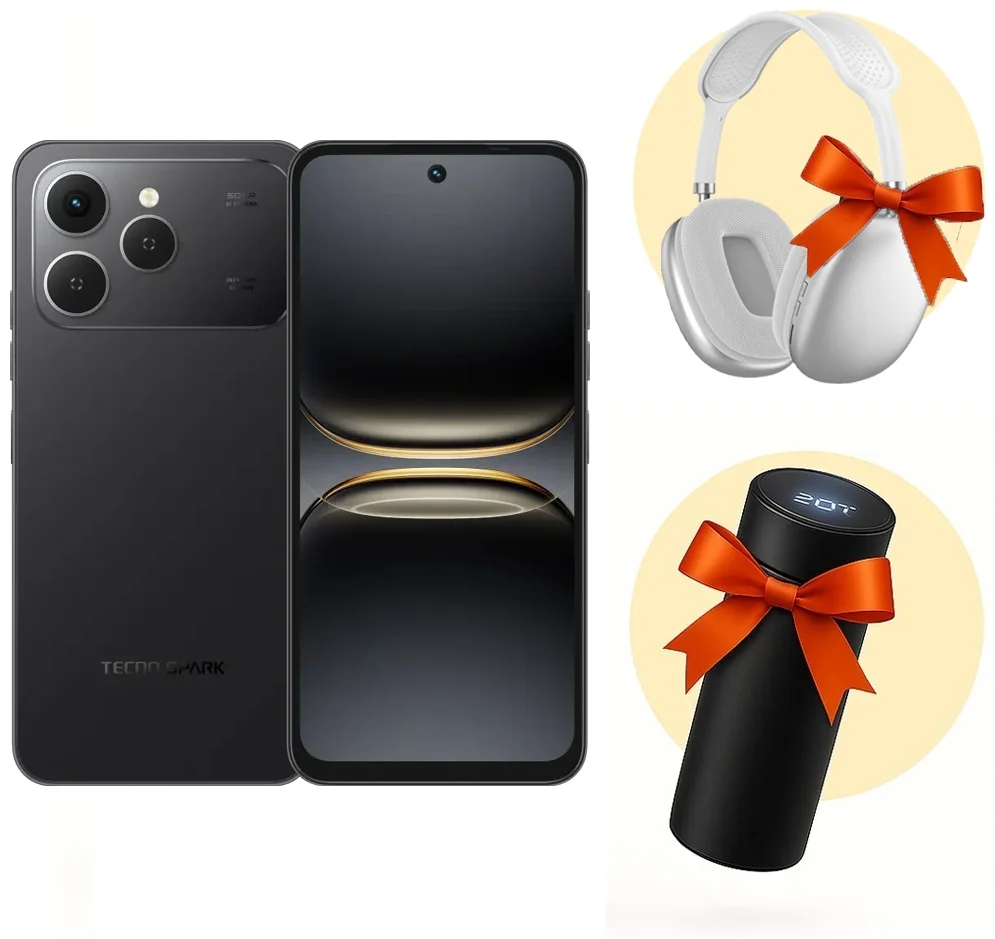 Смартфон Tecno Spark 40 8/256 GB Ink Black + подарок купить,NaN