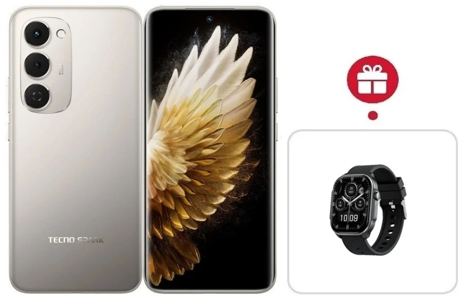 Смартфон Tecno Spark 40 Pro+ 8/256Gb Moon Titanium + подарок купить,NaN