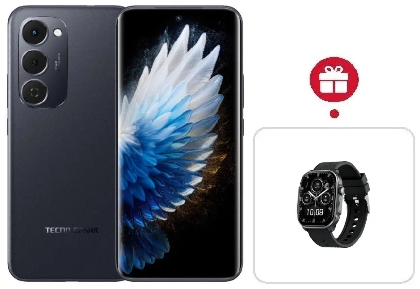 Смартфон Tecno Spark 40 Pro+ 8/256Gb Nebula Black + подарок купить,NaN