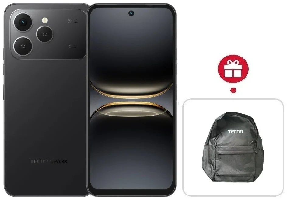 Смартфон Tecno Spark 40 8/256 GB Ink Black + подарок купить,NaN