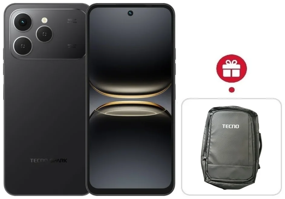 Смартфон Tecno Spark 40 8/256 GB Ink Black + подарок купить,NaN