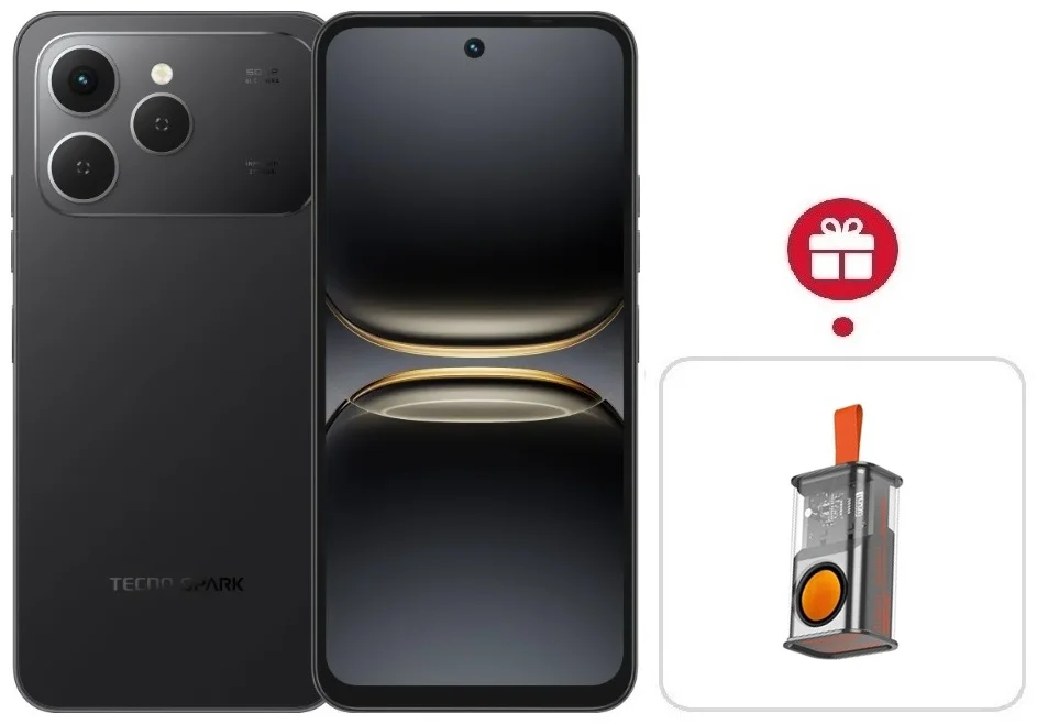 Смартфон Tecno Spark 40 8/256GB Ink Black + подарок купить,NaN