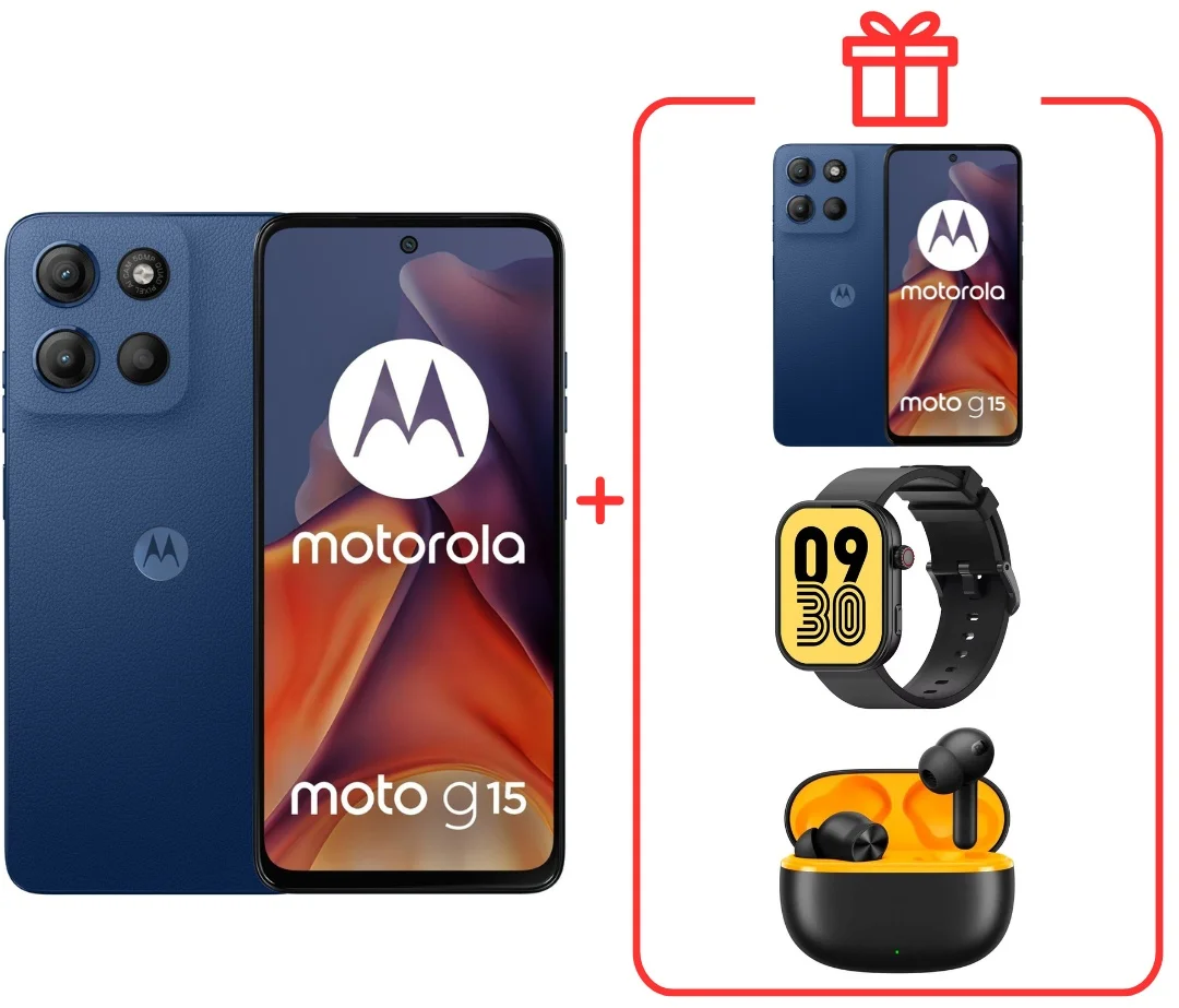 Смартфон Motorola Moto G15 8/256GB Sea Blue + подарок купить,NaN