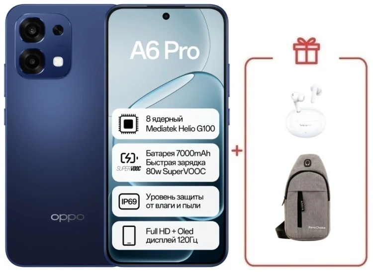 Смартфон Oppo A6 Pro 8/256 Stellar Blue + подарок купить,NaN