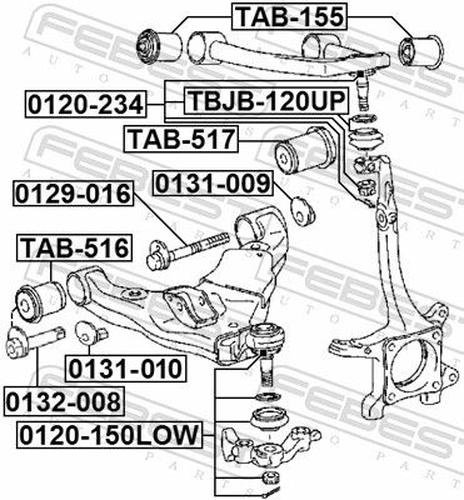 FEBEST опора шаровая 0120-150LOW купить,NaN