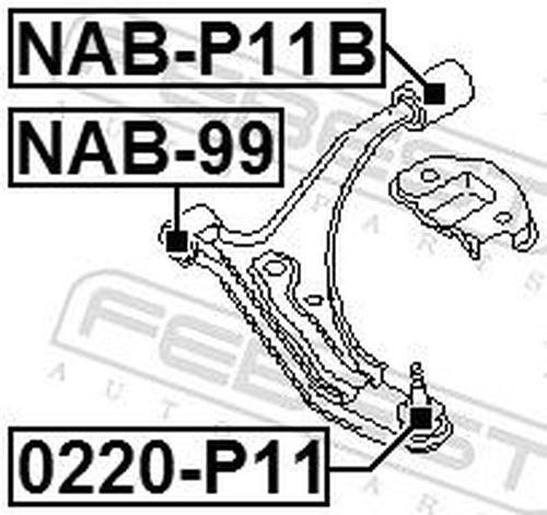 FEBEST опора шаровая 0220-P11 купить,NaN