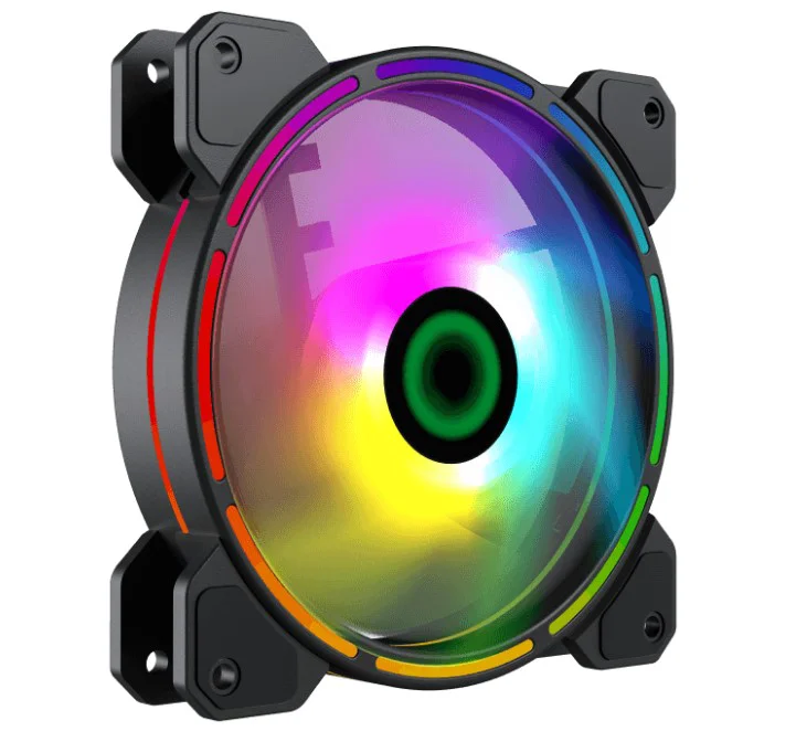 Вентилятор для корпуса GameMax FN-12Rainbow-D ARGB 12cm White-Black