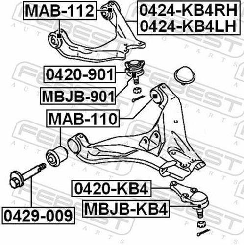 FEBEST опора шаровая 0420-KB4 купить,NaN