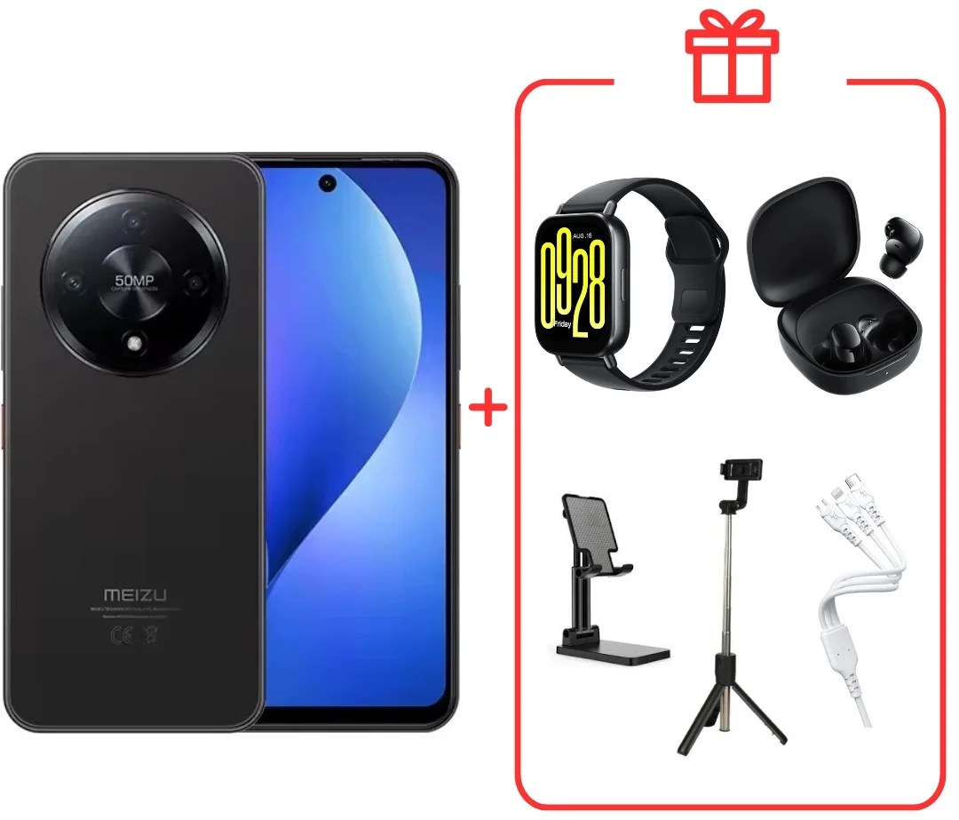 Смартфон Meizu MBLU 22 Pro 4/128GB черный + подарок купить,NaN
