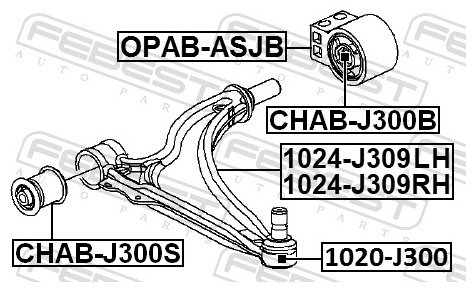FEBEST опора шаровая 1020-J300 купить,NaN