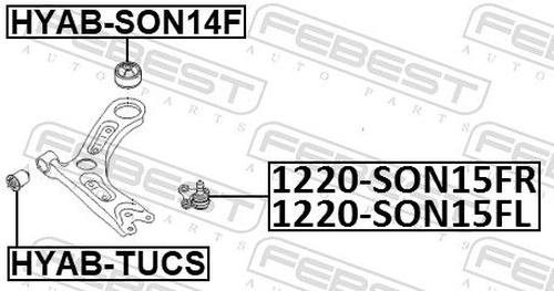 FEBEST опора шаровая 1220-SON15FR купить,NaN