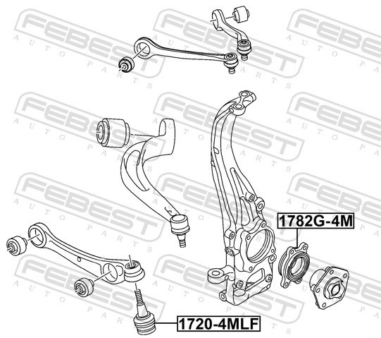 FEBEST опора шаровая 1720-4MLF купить,NaN