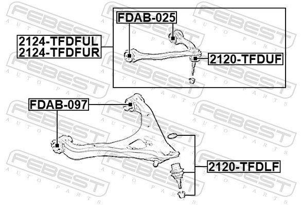 FEBEST опора шаровая 2120-TFDLF купить,NaN