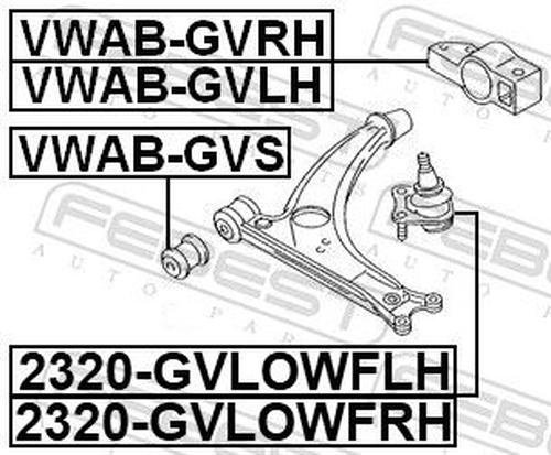 FEBEST опора шаровая 2320-GVLOWFLH