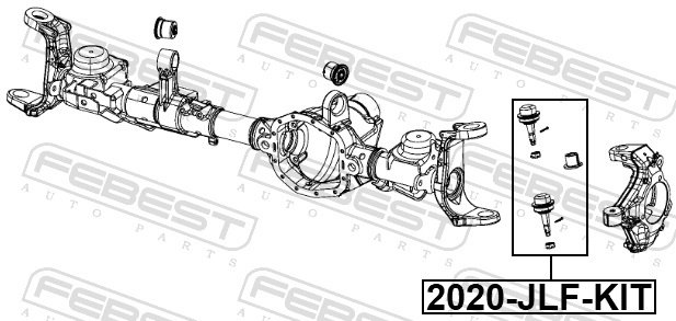 FEBEST опора шаровая 2020-JLF-KIT