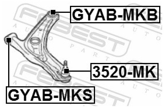 FEBEST опора шаровая 3520-MK