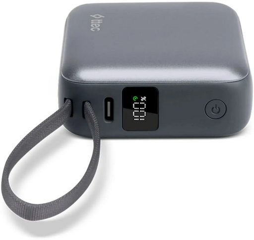 Внешний аккумулятор TTEC ReCharger Mini LCD 10000 mAh PD 20W USB-C/Lightning cable 2BB231GR Black купить,0