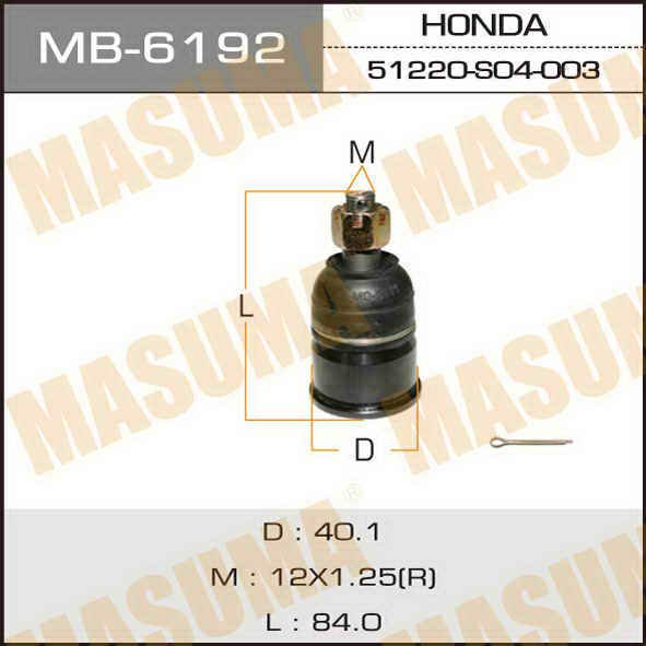 MASUMA опора шаровая MB6192 купить,NaN