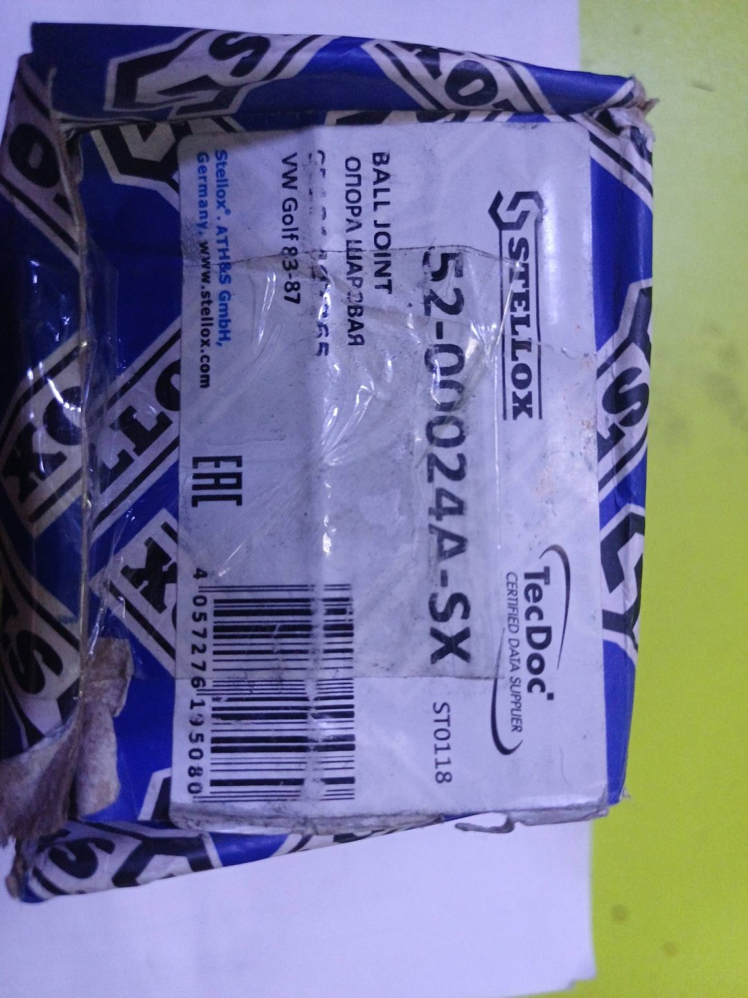 Stellox опора шаровая 52-00024A-sx купить,NaN