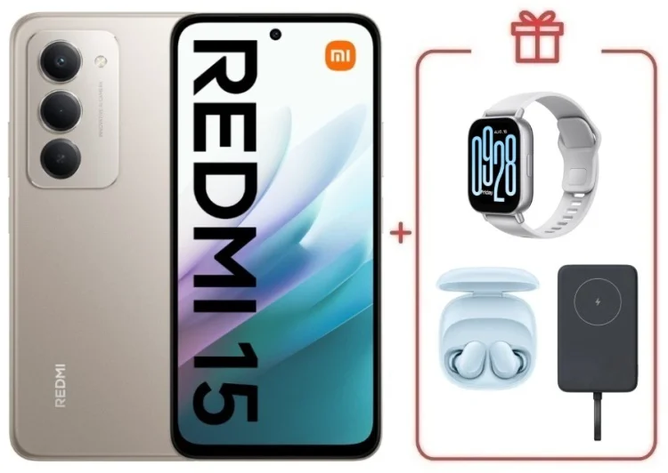 Смартфон Redmi 15 8 ГБ/256 ГБ серый + подарок купить,NaN