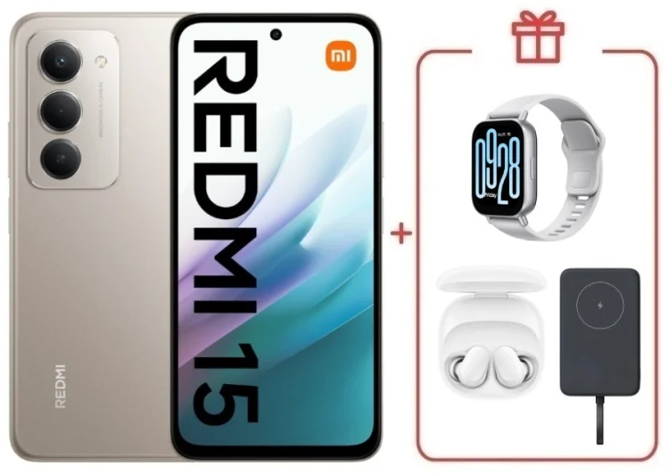 Смартфон Redmi 15 8 ГБ/256 ГБ серый + подарок купить,NaN