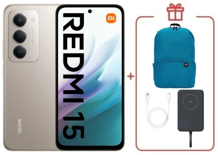 Смартфон Redmi 15 8 ГБ/256 ГБ серый + подарок купить,NaN