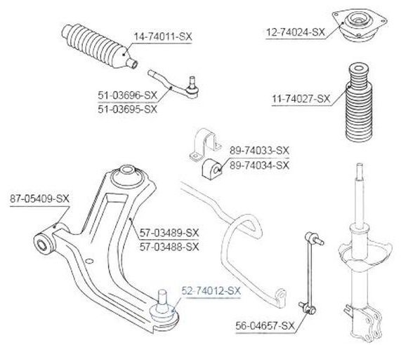Stellox опора шаровая 5274012 SX
