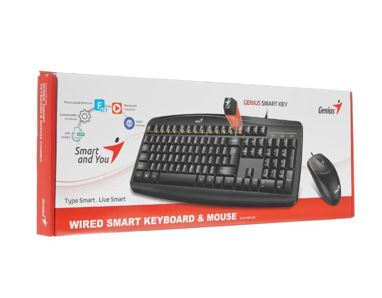 Клавиатура + мышь Genius Smart KM-200 Black